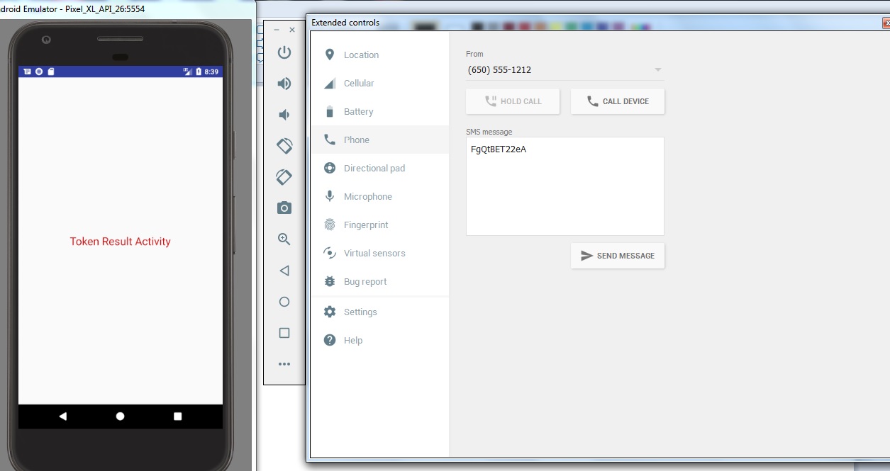 how to check token via sms